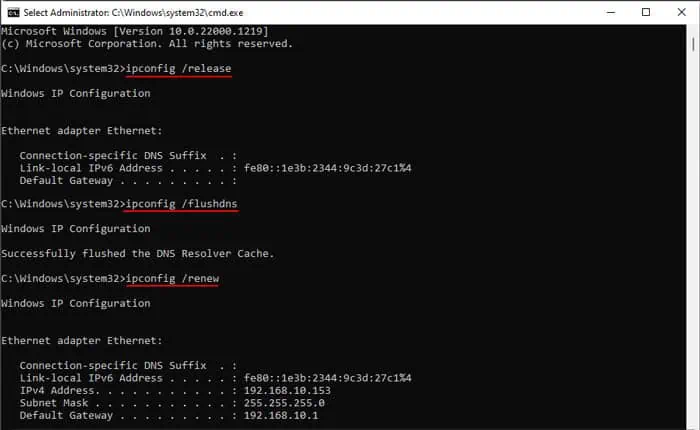 ipcongig-release-flushdns-renew