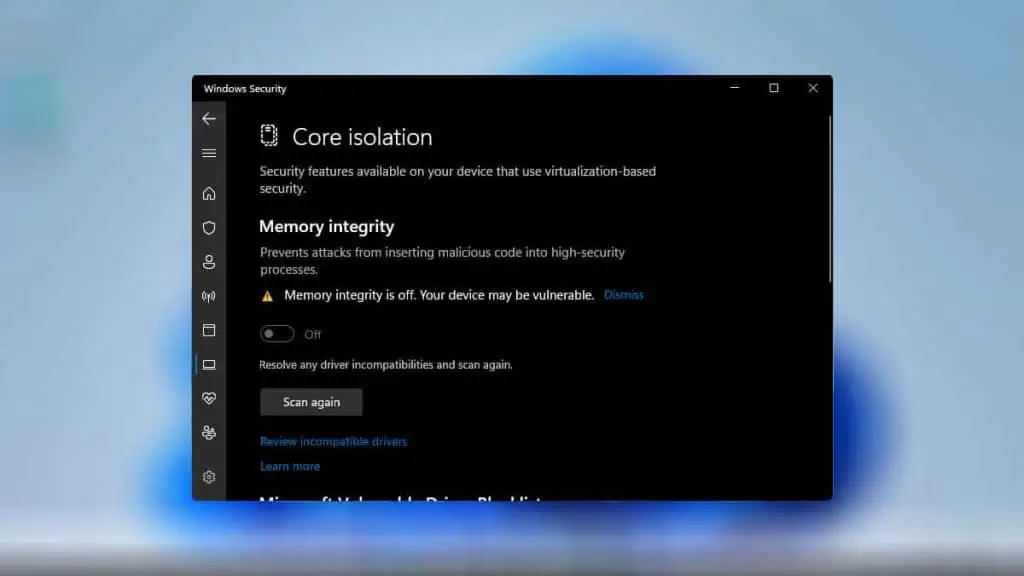 4 Ways to Fix Memory Integrity is Off on Windows 11
