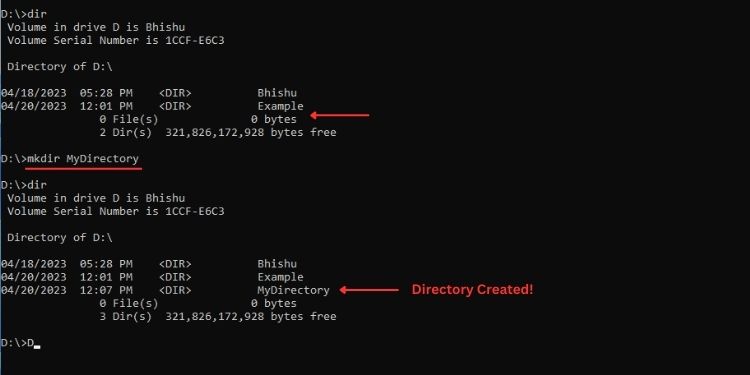 50 Most Used Commands on Command Prompt (With Examples) 22 mkdir