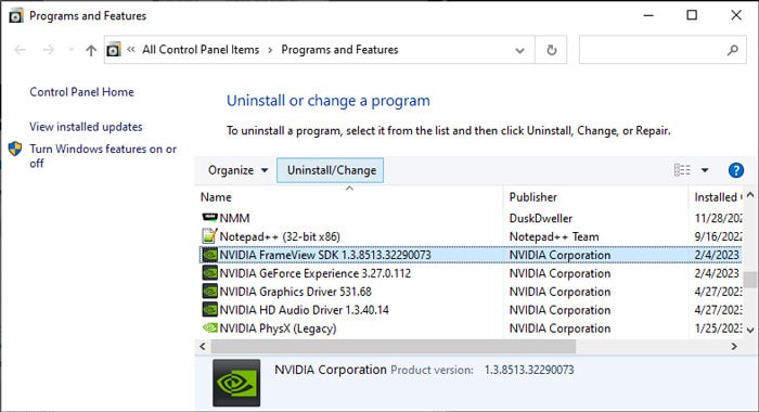 nvidia-frameview-sdk-uninstall