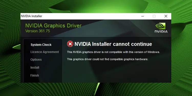 [Solved] NVIDIA Installer Cannot Continue