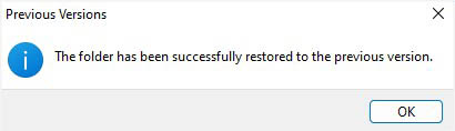 ok button in previous versions