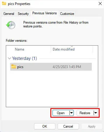 How to Recover Deleted Files in Windows? 9 Proven Ways 17 open-and-restore-previous-versions