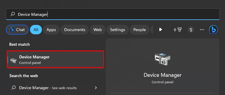 open device manager