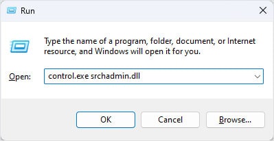 open search rebuild menu windows search not working
