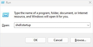 open startup folder disable startup application