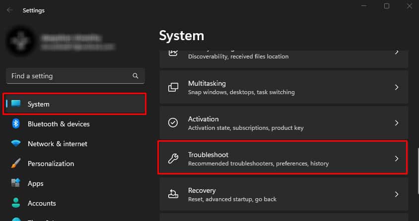 open troubleshooter windows search not working