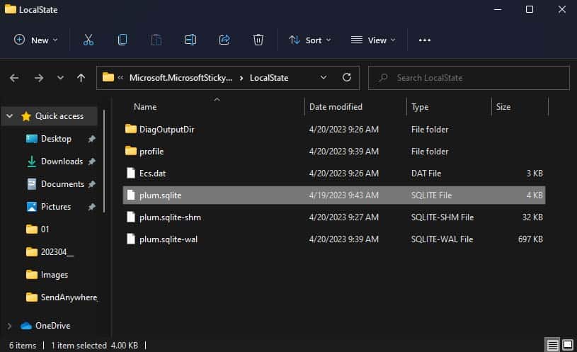 plum-sqlite file