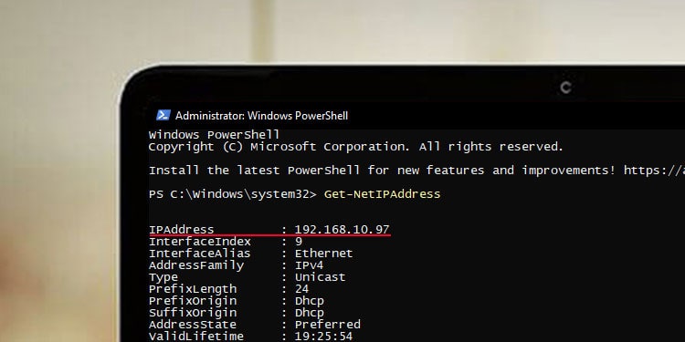 powershell-get-ip-address