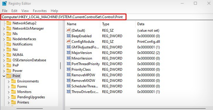 print-folder-location-in-registry-editor
