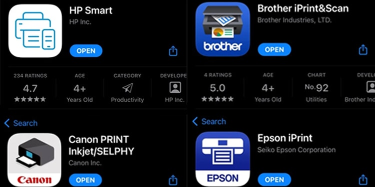 printer-manufacturer-specific-apps