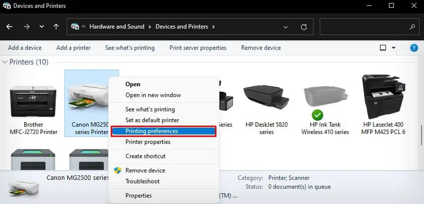 How to Clean a Printer (Complete Guide) 31 printing-preference-of-canon-printer