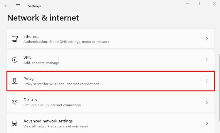 VPN Not Working on Windows? 11 Ways to Fix It 37 proxy-in-network-and-internet