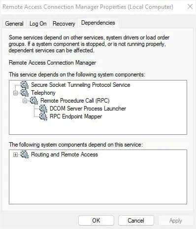 VPN Not Working on Windows? 11 Ways to Fix It 29 remote-access-connection-manager-dependencies