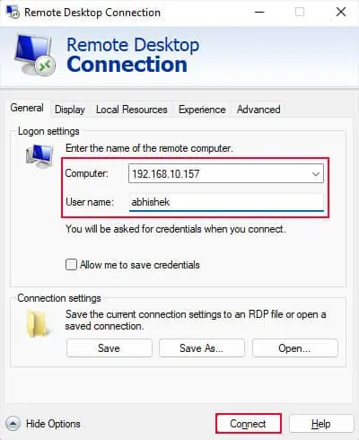 How to Use Remote Desktop Connection (Step-by-Step Guide) 16 remote-desktop-connection-general-computer-user-name-connect