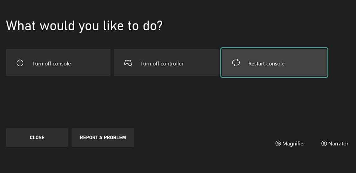 restart xbox
