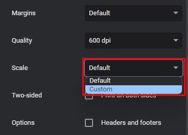 scaling-on-chrome-printing