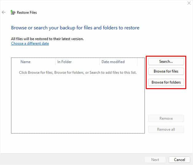 search browse for files browse for folders