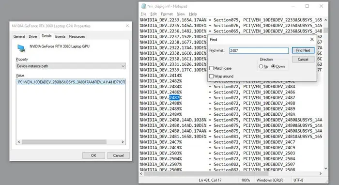search-dev-number-in-inf