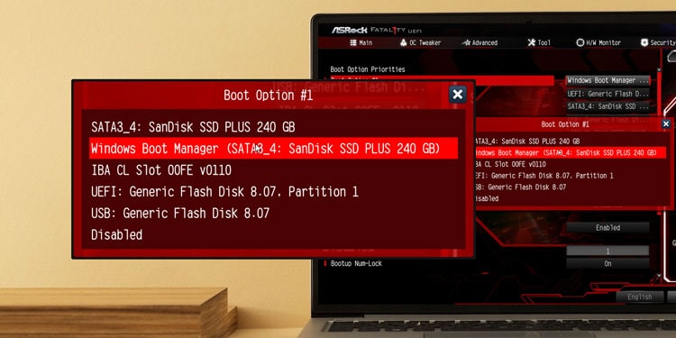set boot priority problem resetting the PC