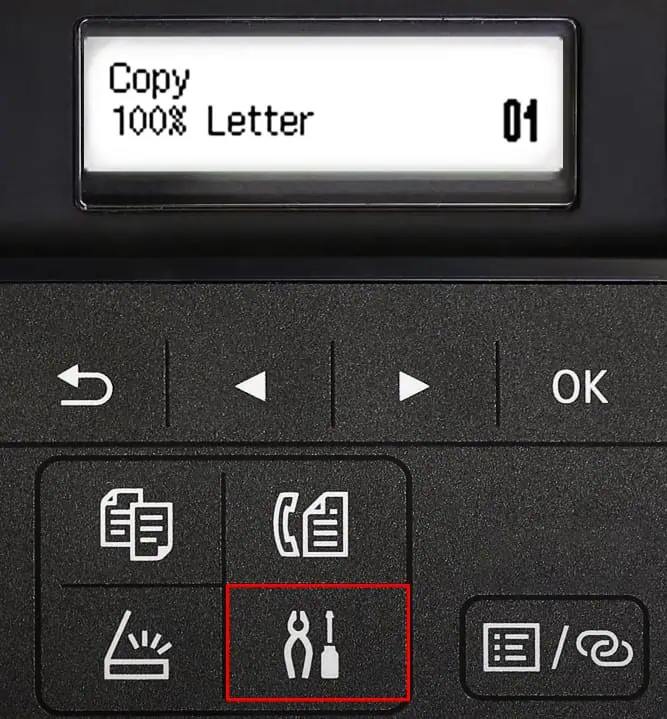 How to Fix Printer Alignment (All Brands) 20 setup-button-on-canon-printer