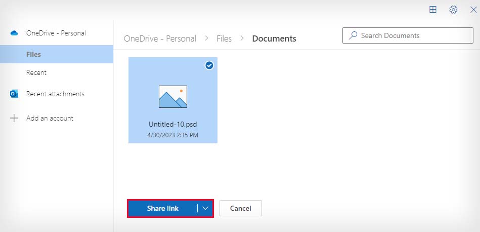 share file link from one drive
