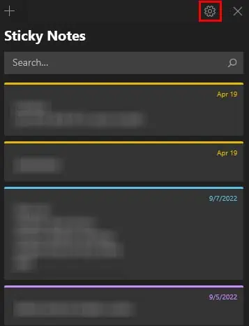 sticky-note-settings