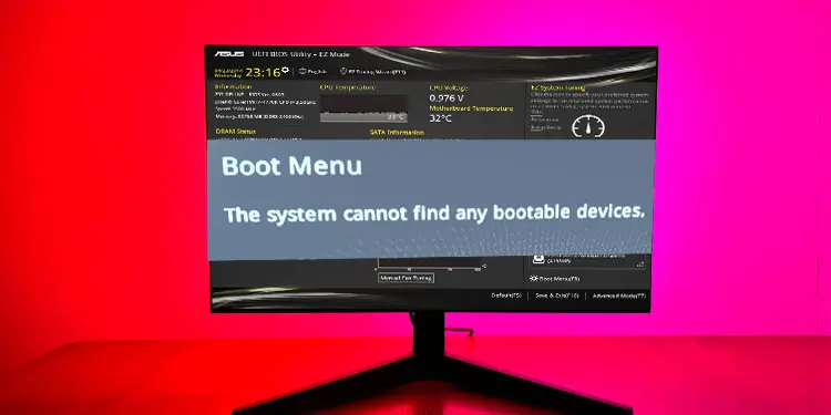 Fix: System Cannot Find Any Bootable Devices