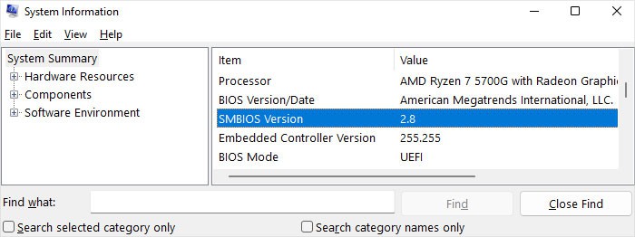 system-information-msinfo-smbios-version