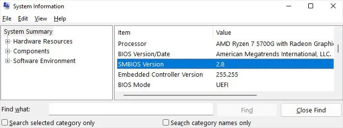 system-information-msinfo-smbios-version