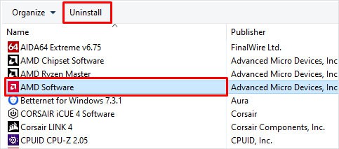 uninstall amd software ryzen master driver not installed