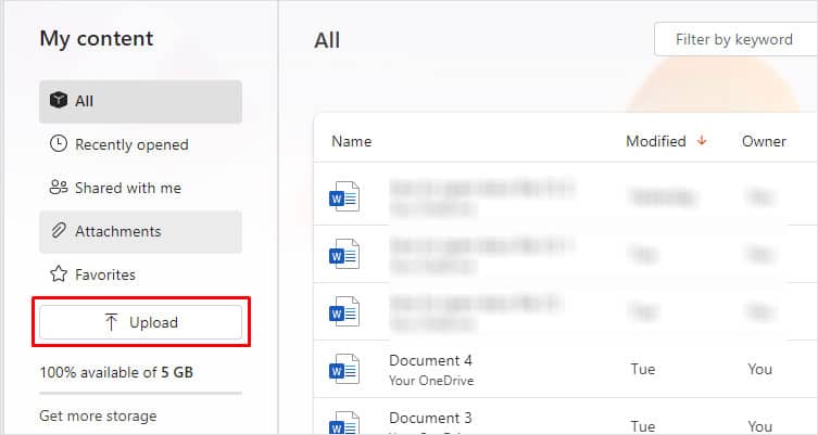 upload docx file in microsoft office online