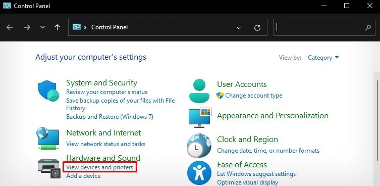 7 Ways to Fix Error Printing on HP Printer 17 view-devices-and-printers-3
