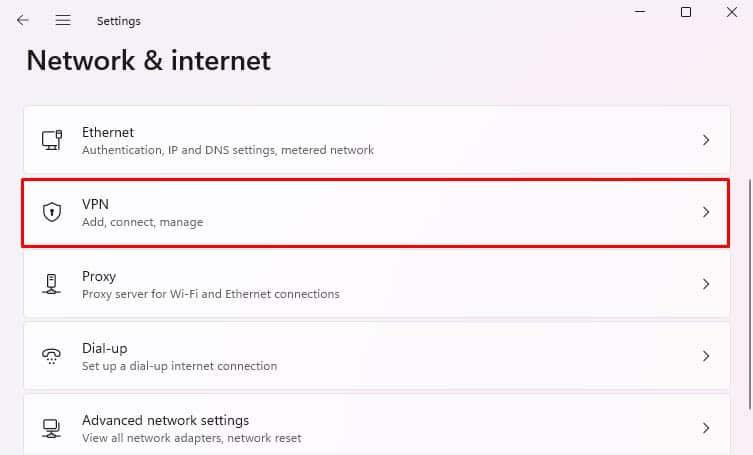 vpn in network and internet
