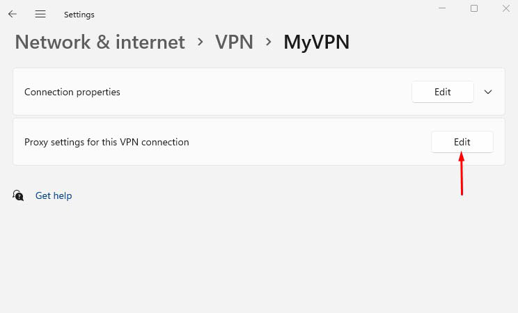 vpn proxy settings edit button