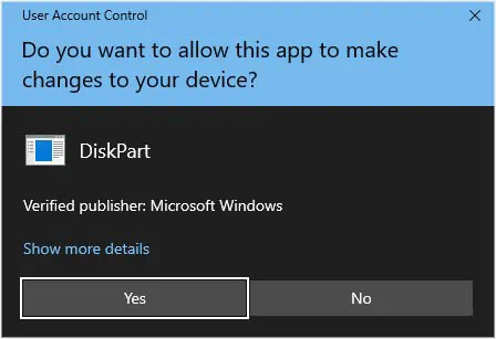 How to Completely Wipe Your Hard Drive? 7 Possible Ways 13 yes-to-launch-dispart-cli