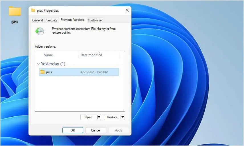 How to Recover Deleted Files in Windows? 9 Proven Ways 16 yesterday-version-of-folder
