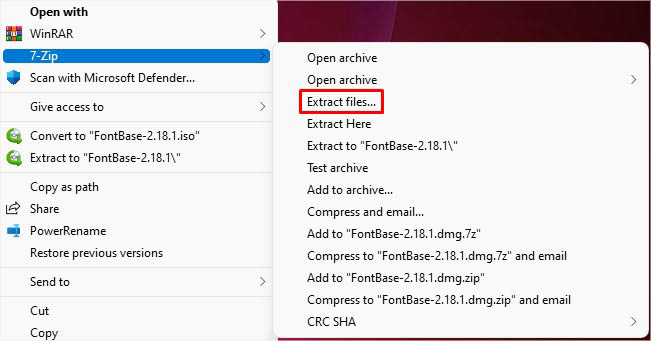 7 zip extract files dmg file windows