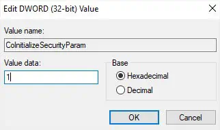 CoInitializeSecurityParam