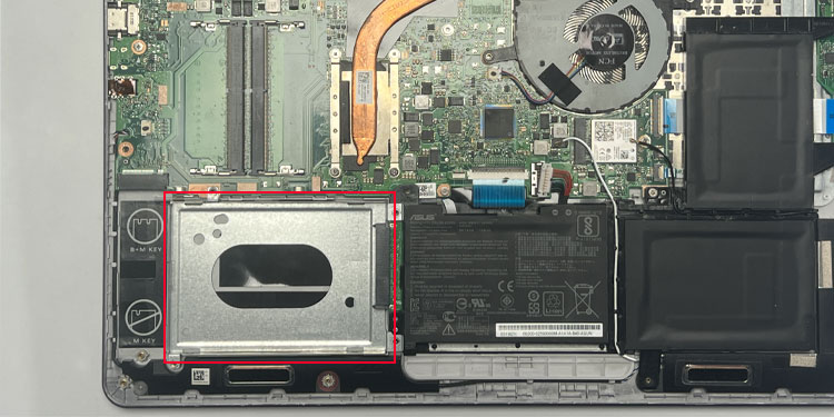 HDD compartment on laptop
