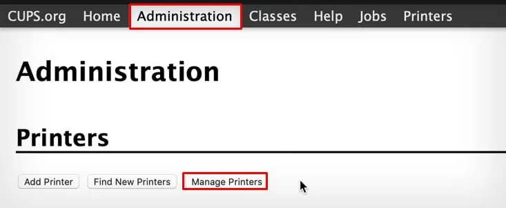 Fix: The Printer is Not Responding Mac 15 administration-manage-printers