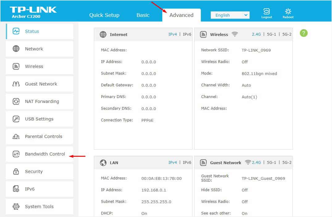 advanced bandwidth control