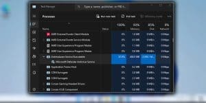 antimalware service executable high memory