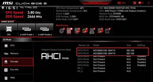 bios shows hdd