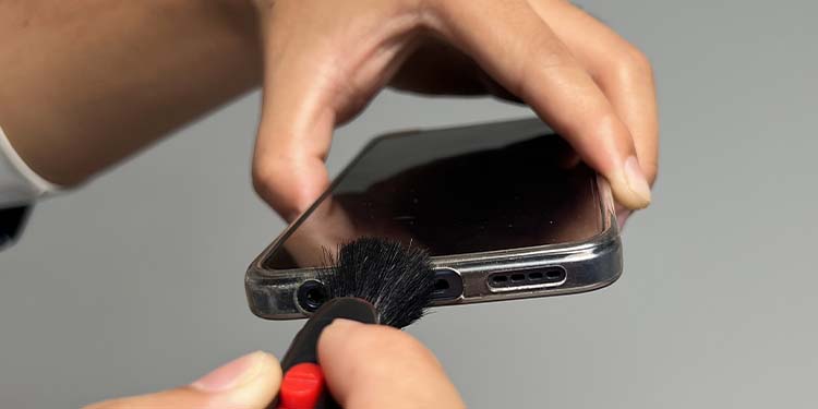 brushing charging port