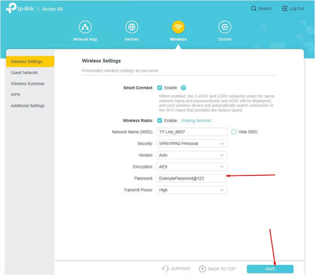 change password tplink