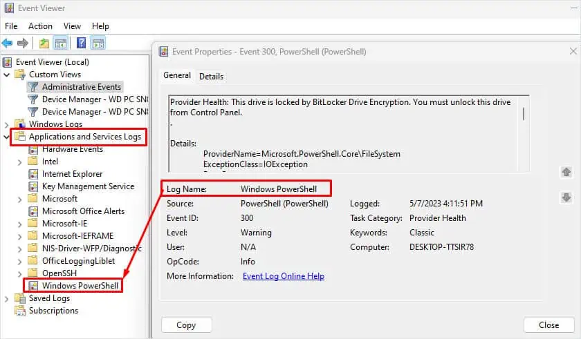 How to Check Event Logs on Windows 15 check-application-and-service-log