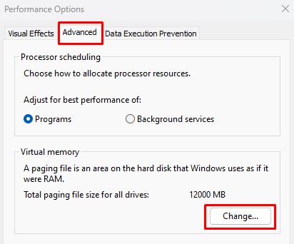 check page file size pagefile sys