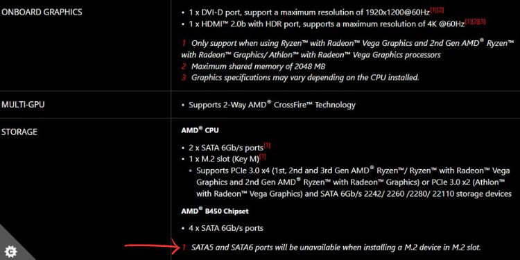 How to Install a Hard Drive? (Step-By-Step Guide) 2 checking storage specifications in motherboard manual