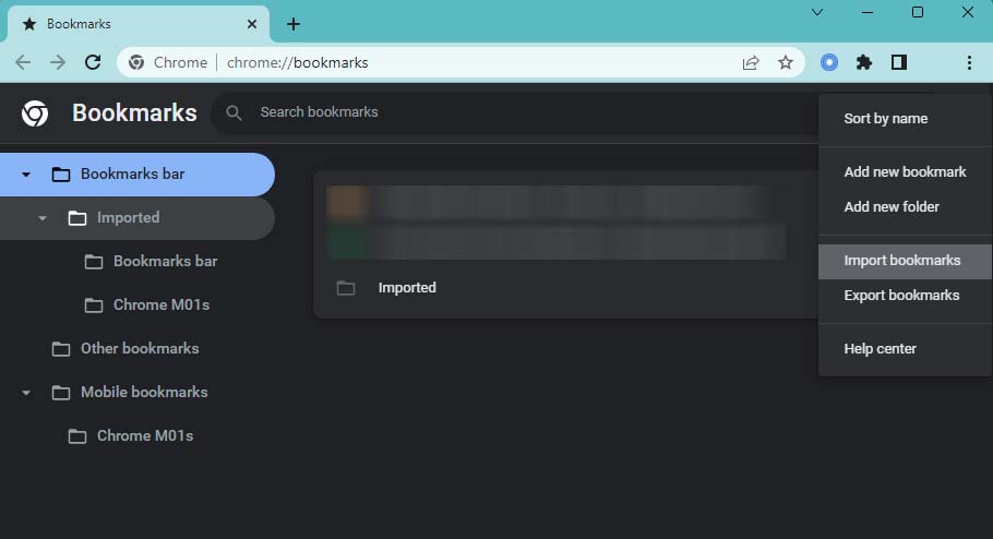 chrome import bookmarks